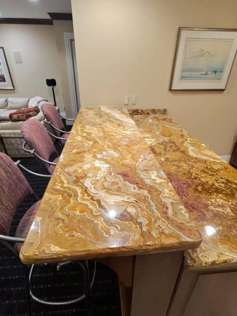Red Onyx Bar Restoration after restoration